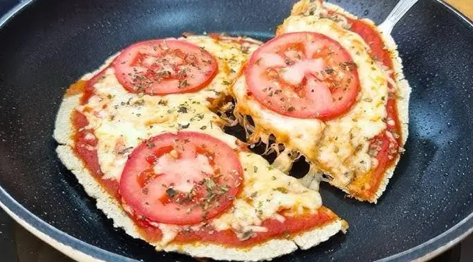 Pizza rápida de frigideira