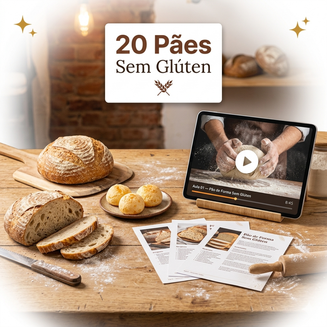 20 receitas de pães sem glúten