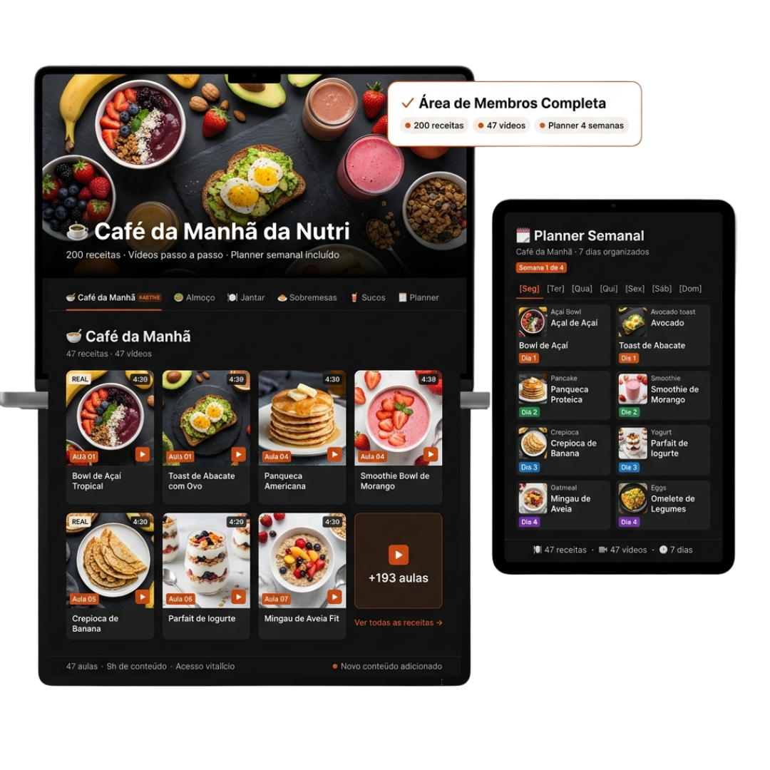 App de receitas +200 Cafés da Manhã no celular